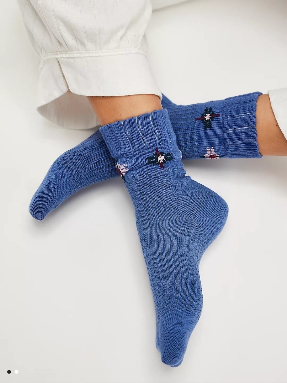 NWT! Free People, Mosaic Socks, Blue Combo